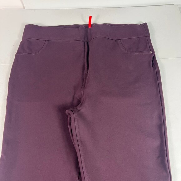 Spanx Pants Women's 36x28* Ponte Slim Straight High Rise Purple Stretch Tag XXL - Picture 2 of 16